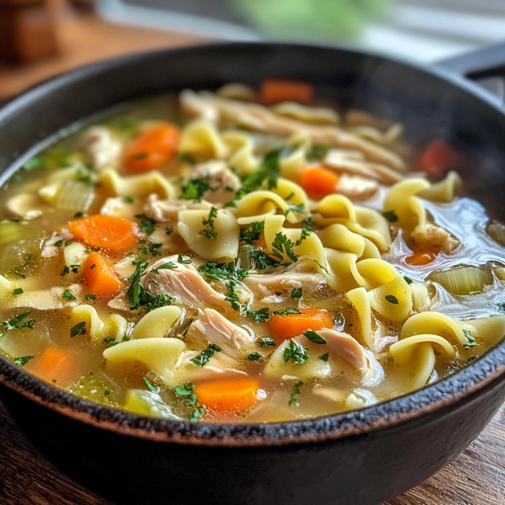 cast iron chicken noodle soup