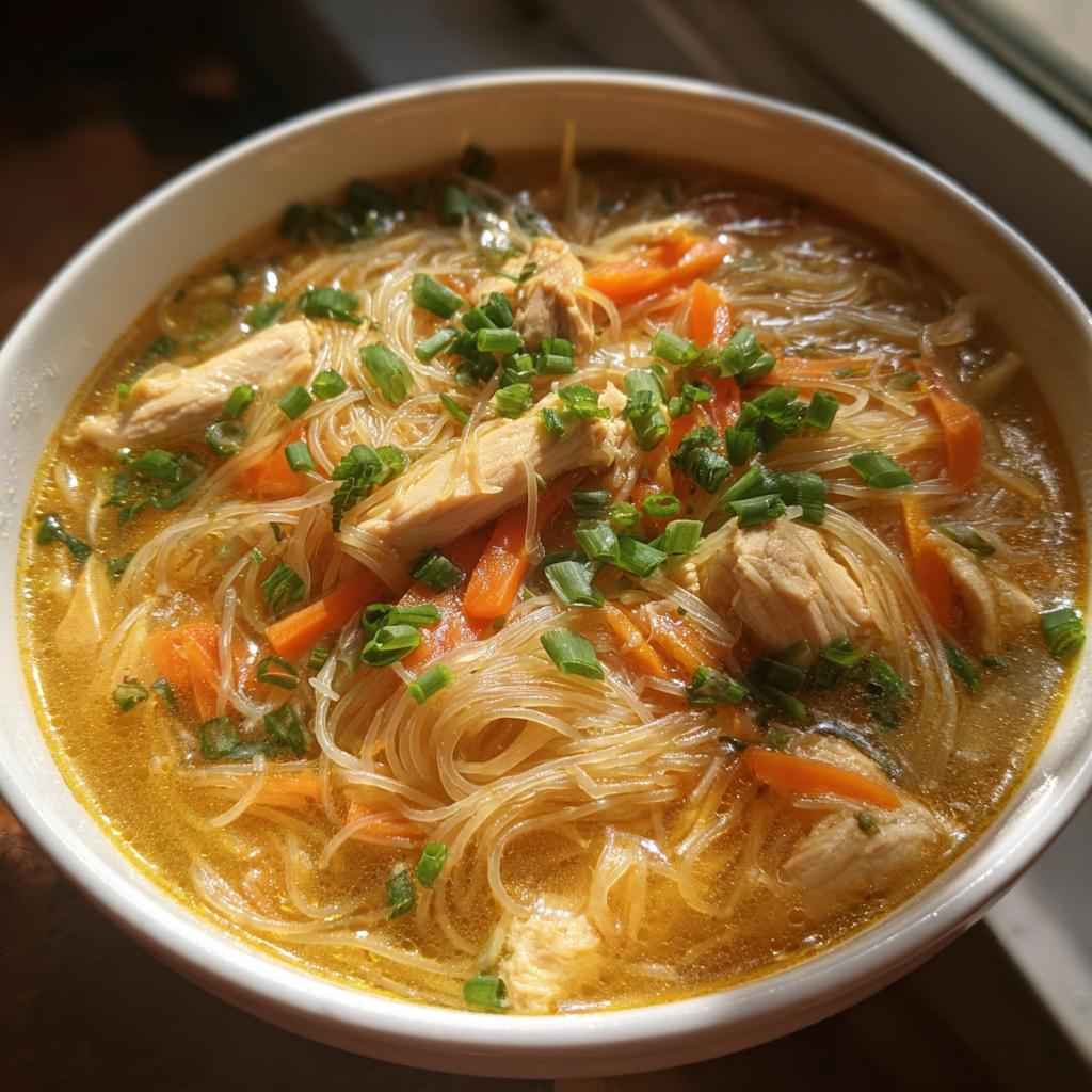 chicken glass noodle soup