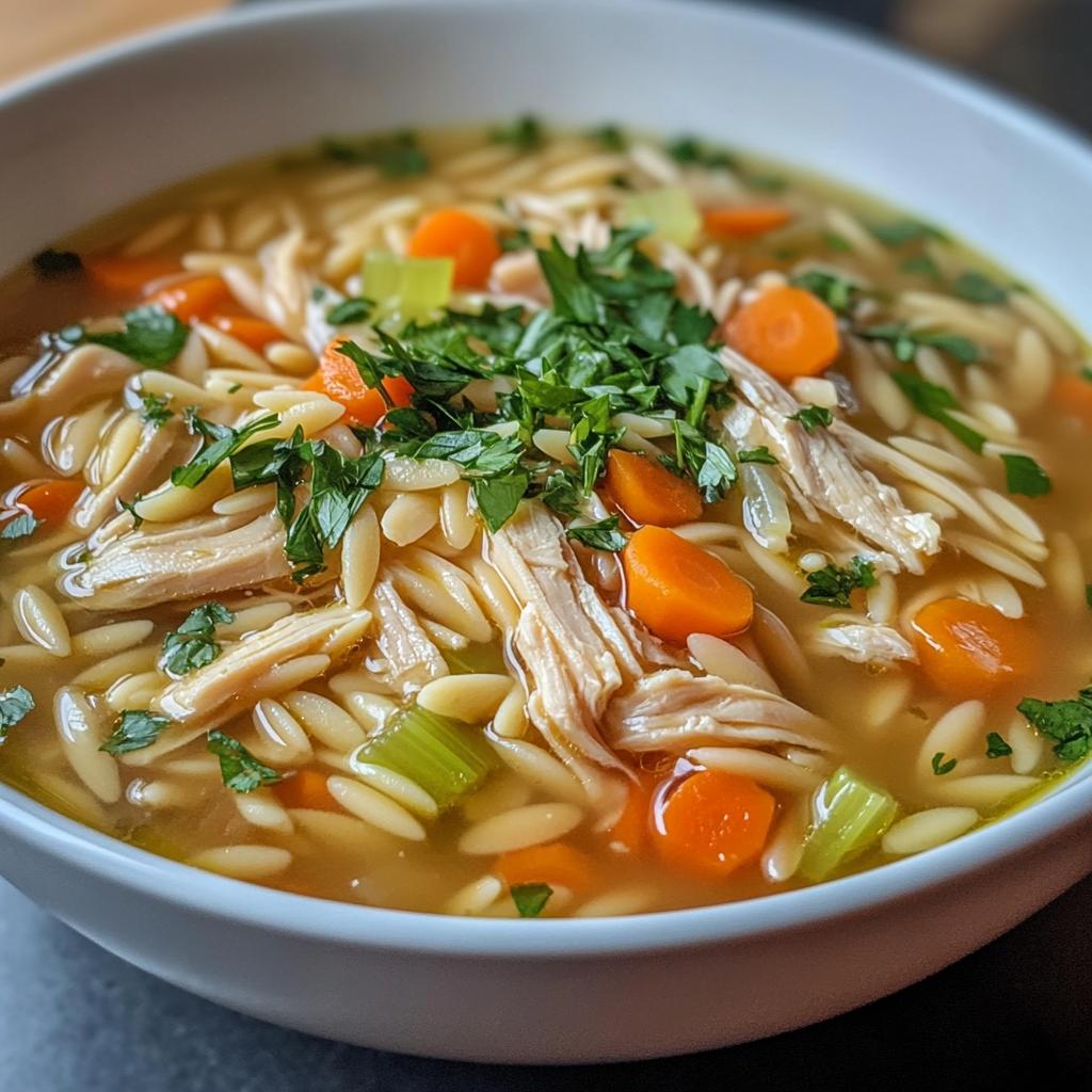 chicken noodle orzo soup