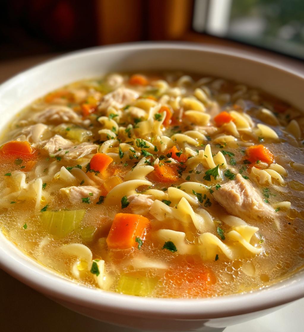 chicken noodle rice soup