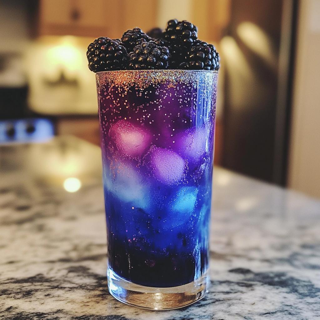 halloween butterfly pea blackberry mocktail recipe