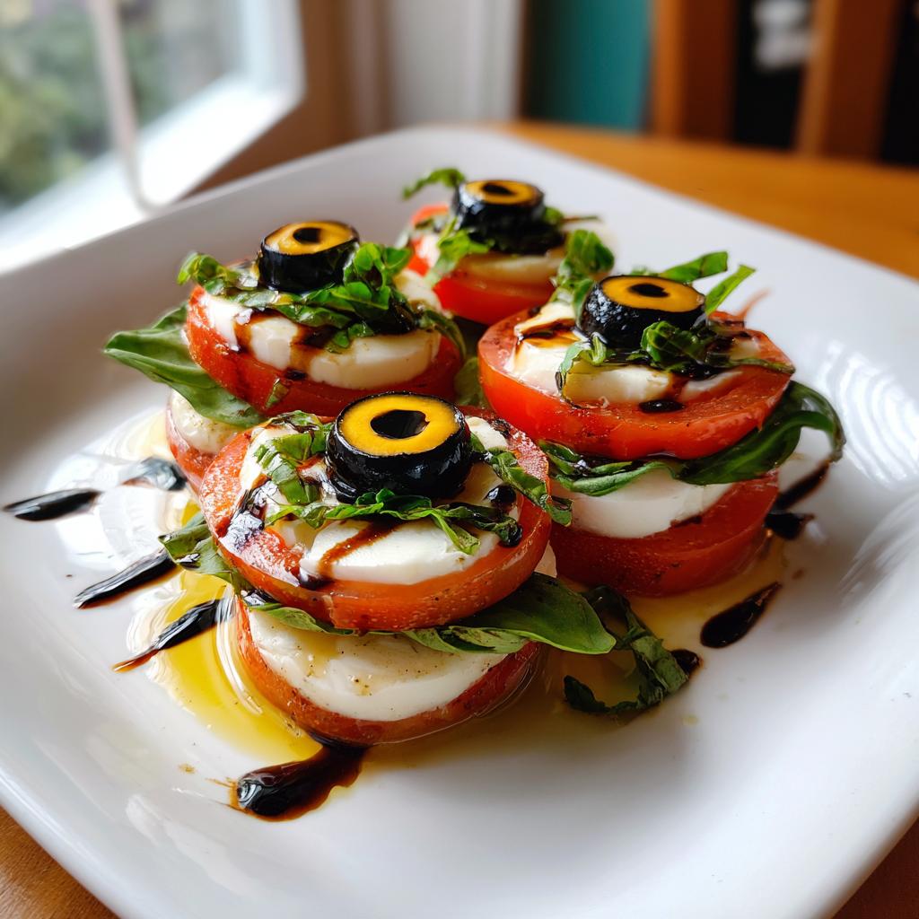 halloween caprese salad recipe - detail 1