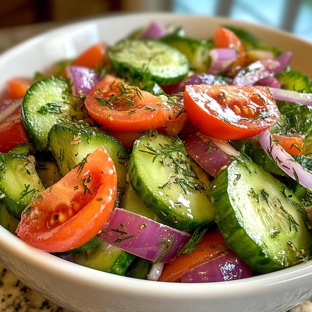 marinated cucumbers onions and tomatoes 2 - detail 1