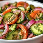 marinated cucumbers onions and tomatoes 2