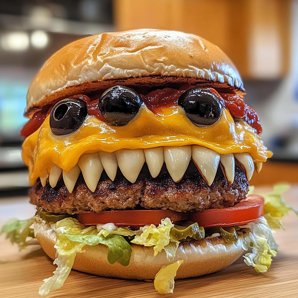 monster face burgers recipe