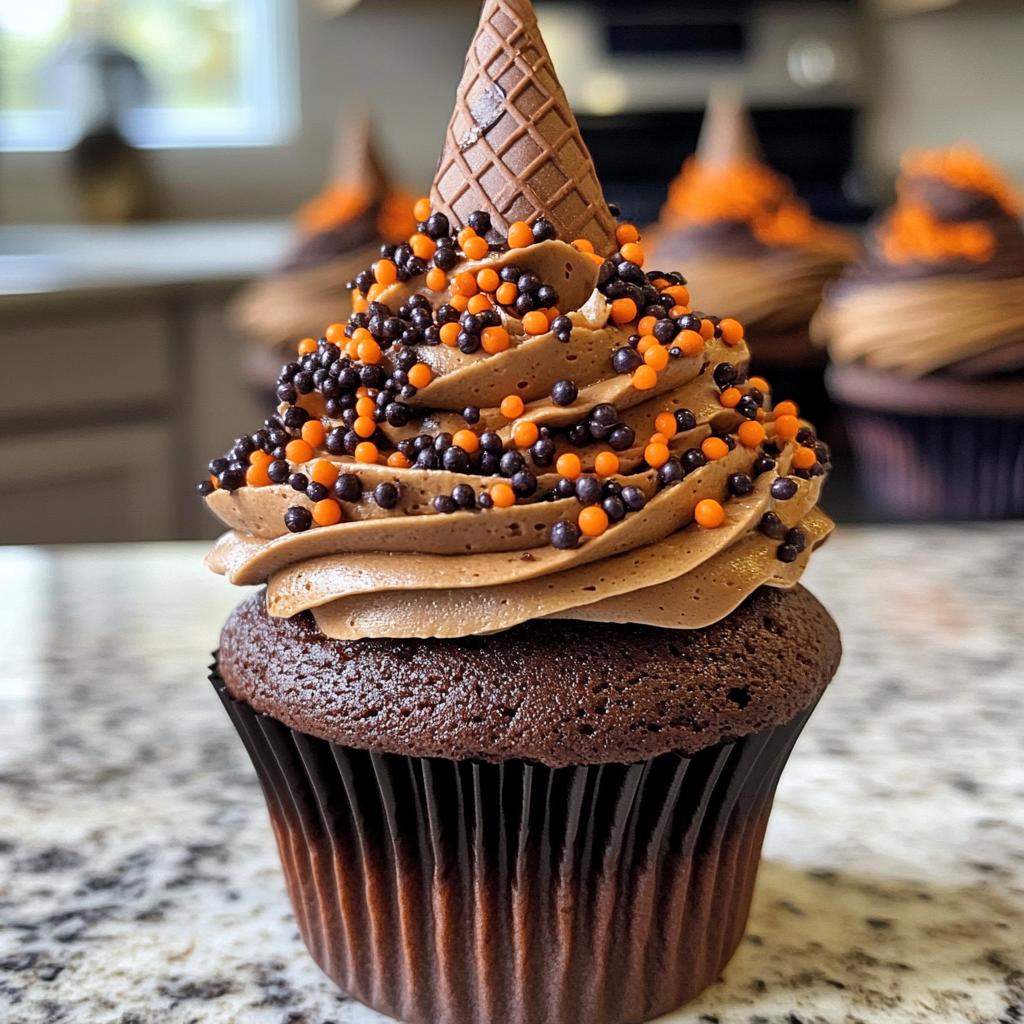 witches hat cupcakes recipe