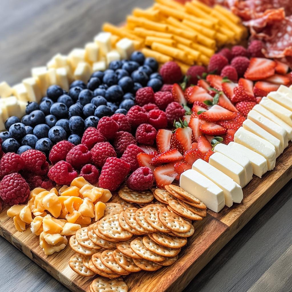 american flag charcuterie board