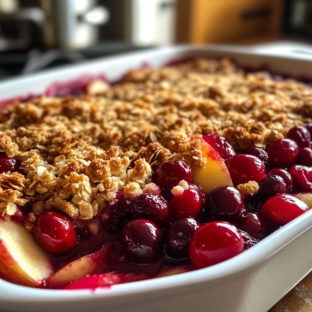 apple cranberry crisp