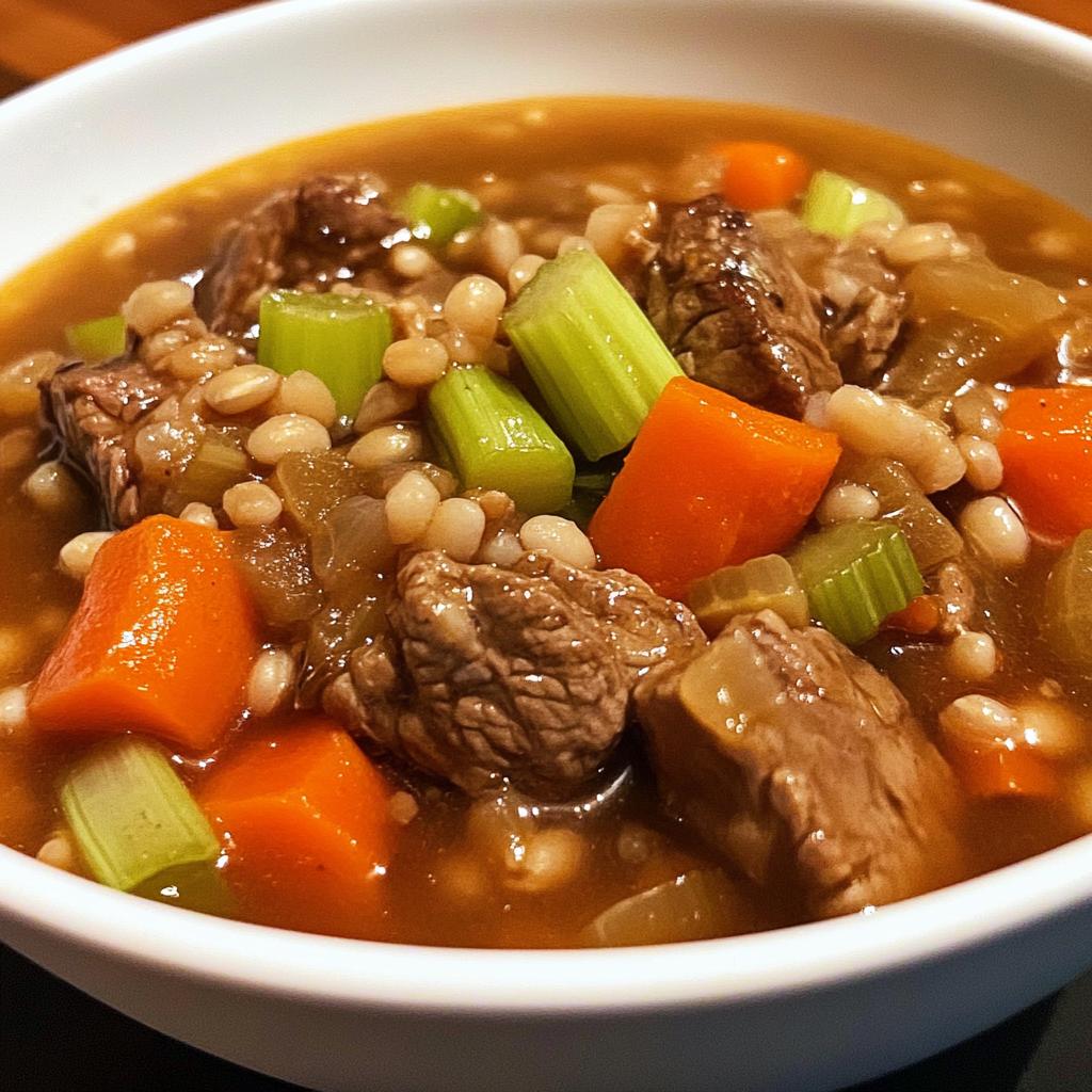 beef barley stew in crockpot