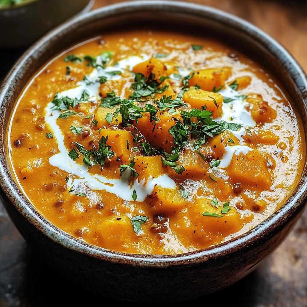 butternut squash lentil potato soup
