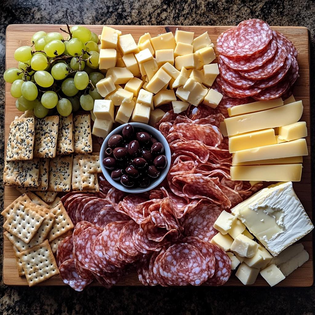 cheese and meat charcuterie board