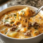 cheesy hamburger potato soup