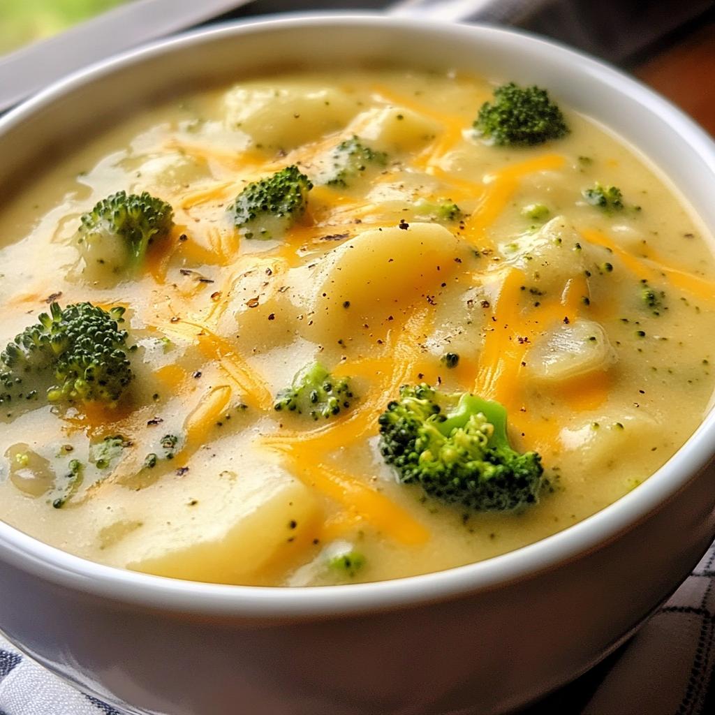 cheesy potato and broccoli soup