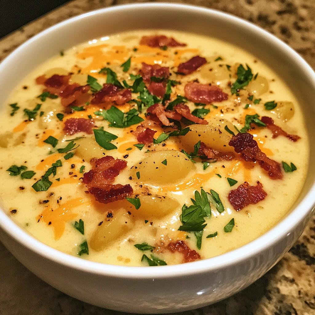 cheesy potato soup with bacon