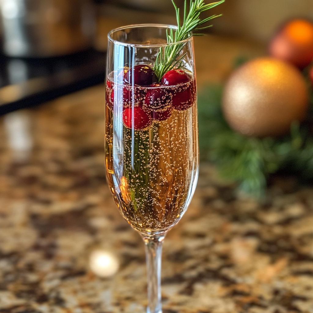 christmas champagne cocktails