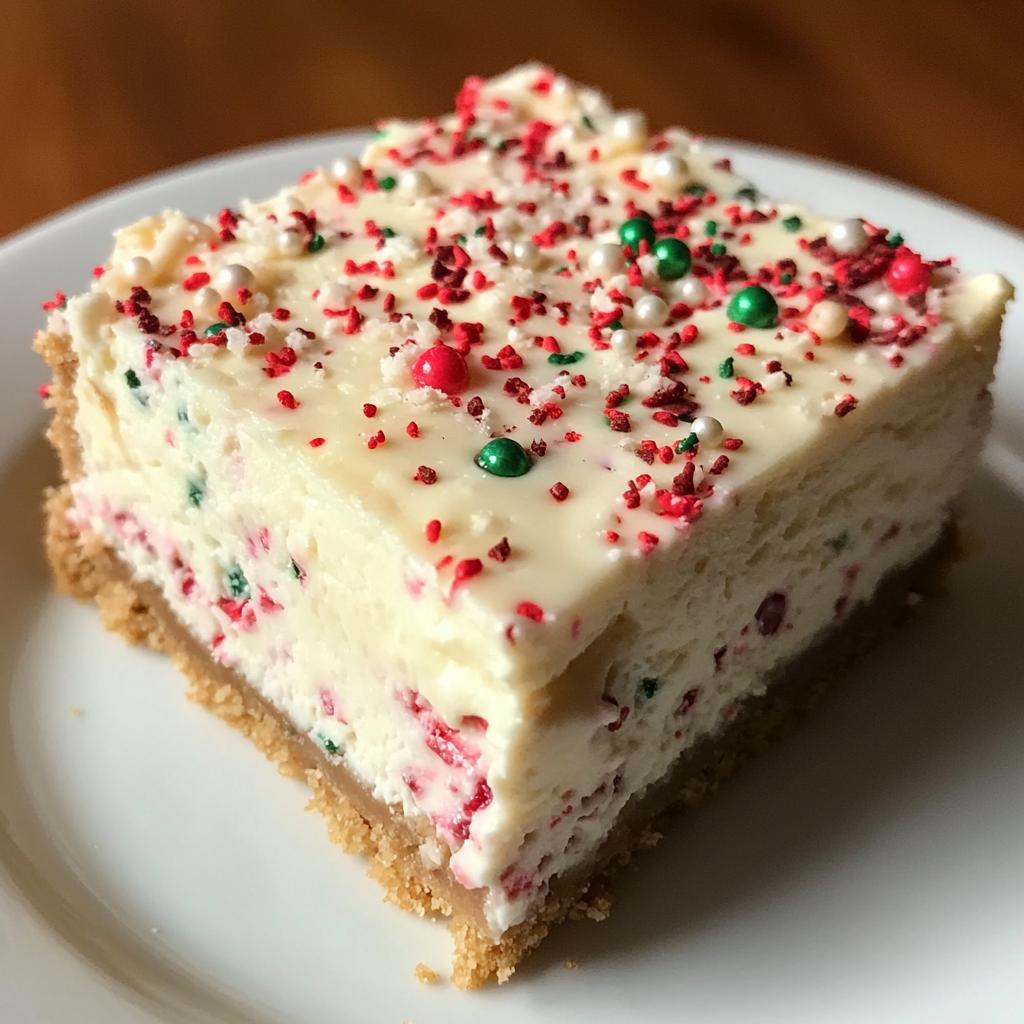 christmas cheesecake bars