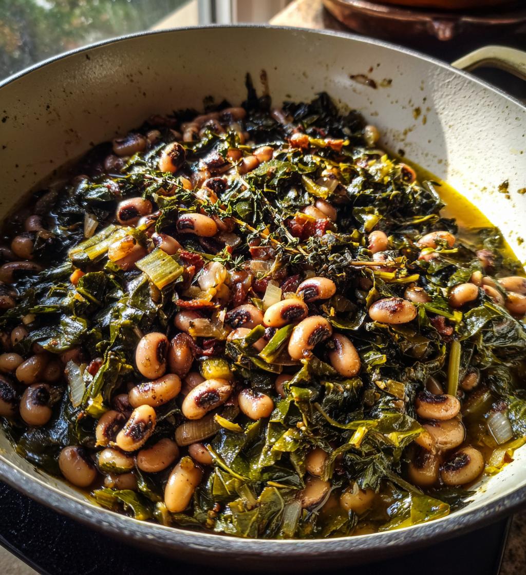 black-eyed peas and greens recipe