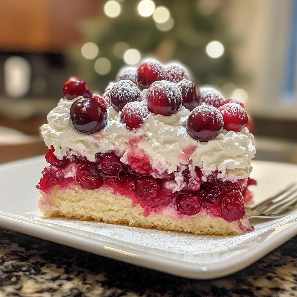 christmas cranberry poke cake